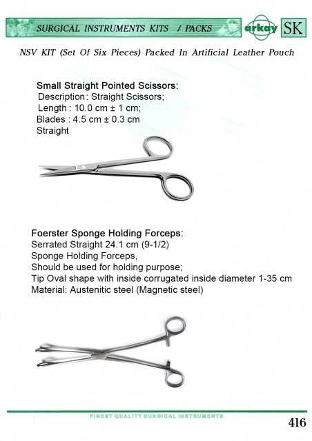 Set Instruments for No Scalpel Vasectomy (NSV)